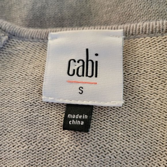 Cabi S 5132 Green Gray Sweater Cardigan Open Front SAGE Cascading Waterfall - Picture 3 of 7